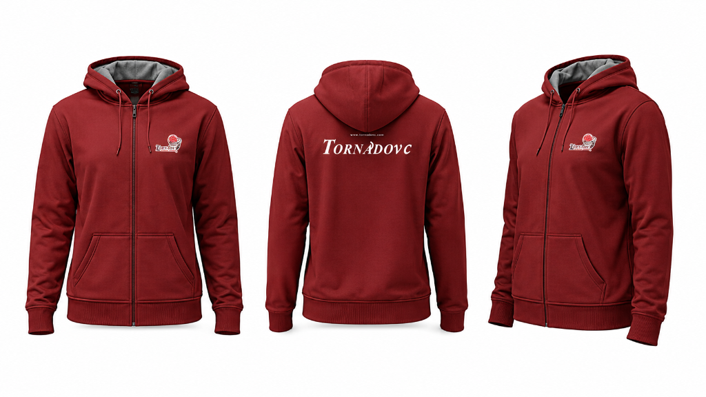 Desain Jaket Hoodie Atlit Tornado VC